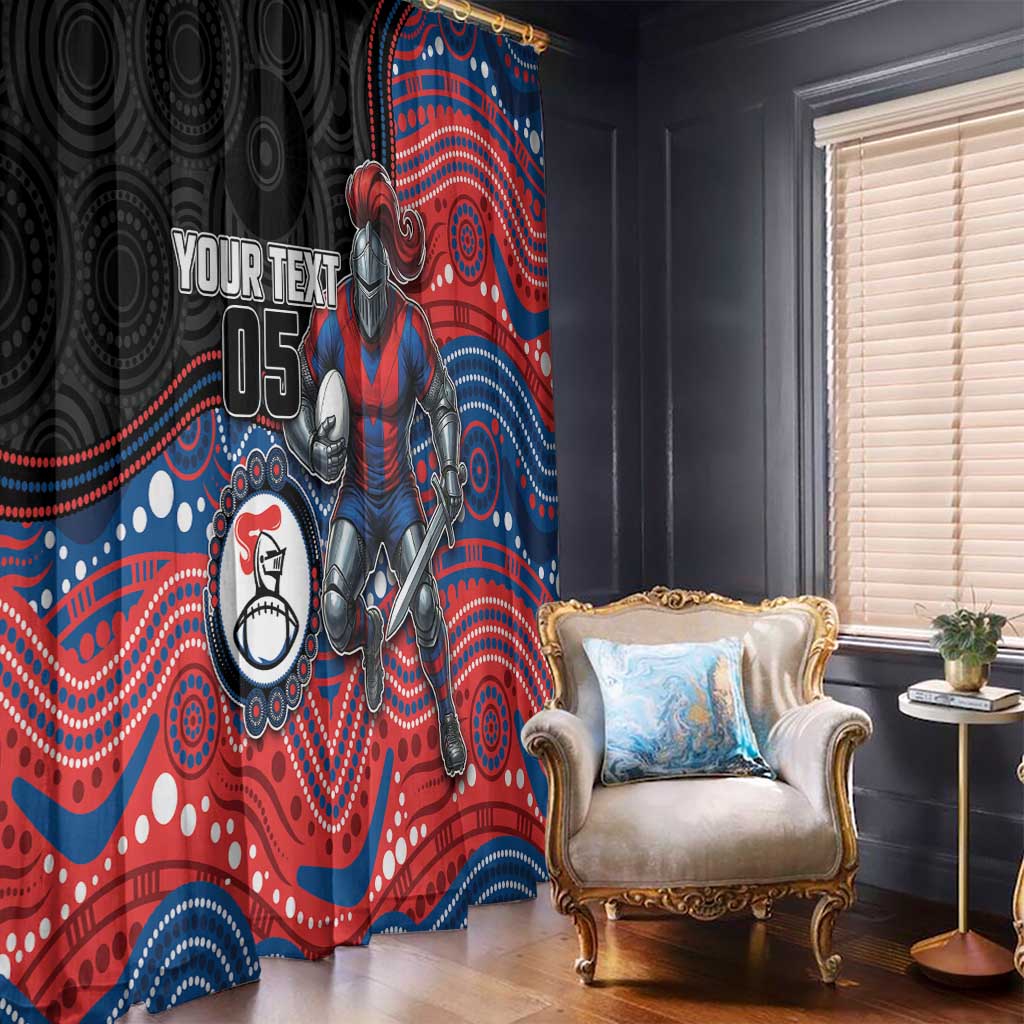 Custom Knights Window Curtain Warrior Mascot With Aboriginal Indigenous