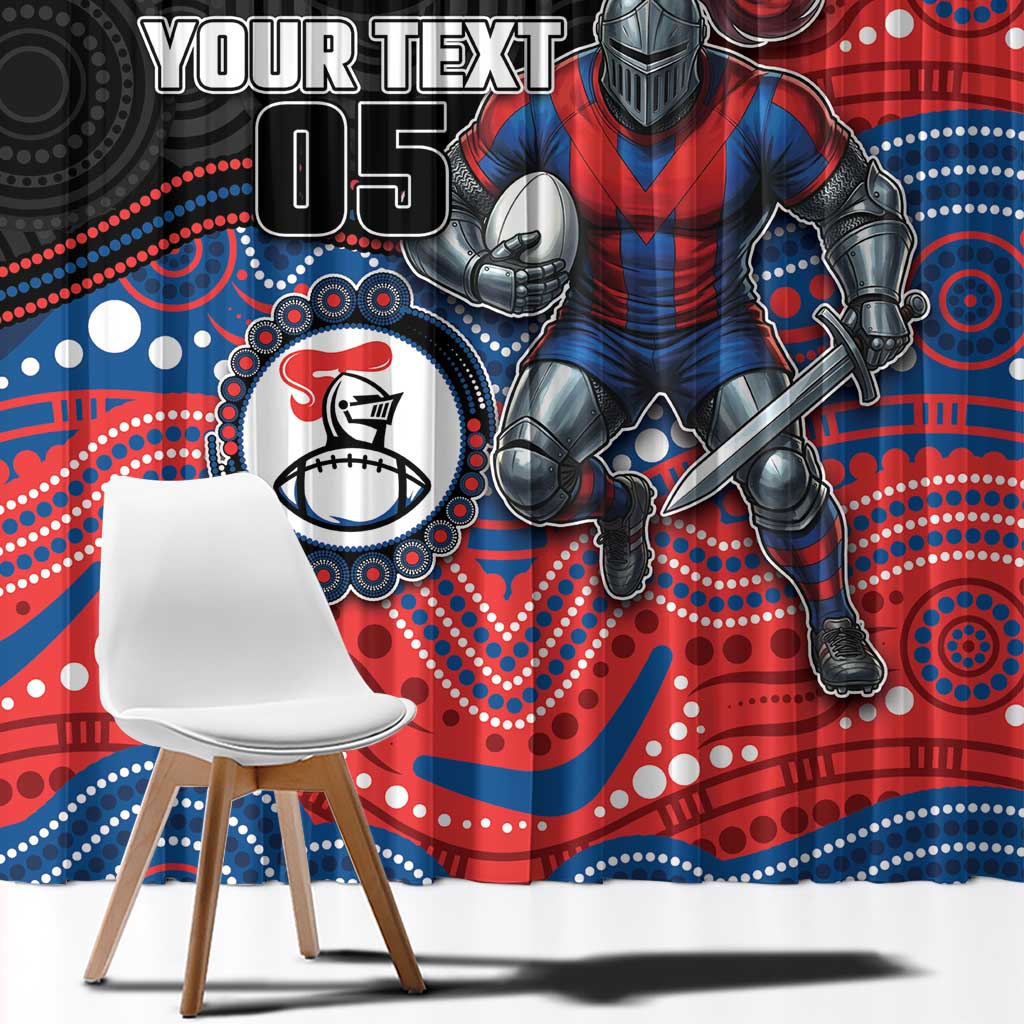 Custom Knights Window Curtain Warrior Mascot With Aboriginal Indigenous