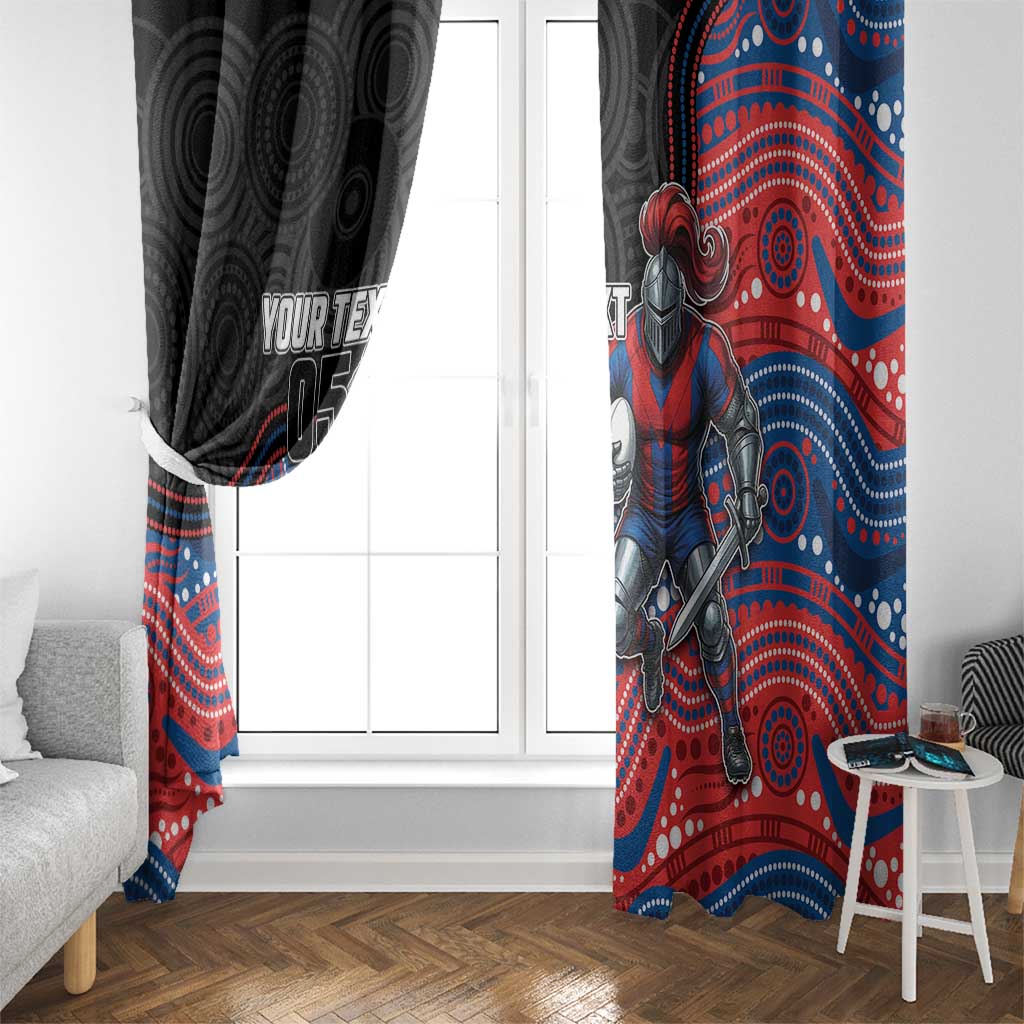 Custom Knights Window Curtain Warrior Mascot With Aboriginal Indigenous