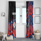Custom Knights Window Curtain Warrior Mascot With Aboriginal Indigenous