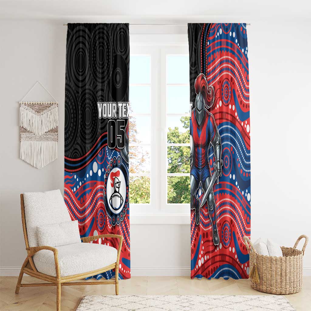Custom Knights Window Curtain Warrior Mascot With Aboriginal Indigenous