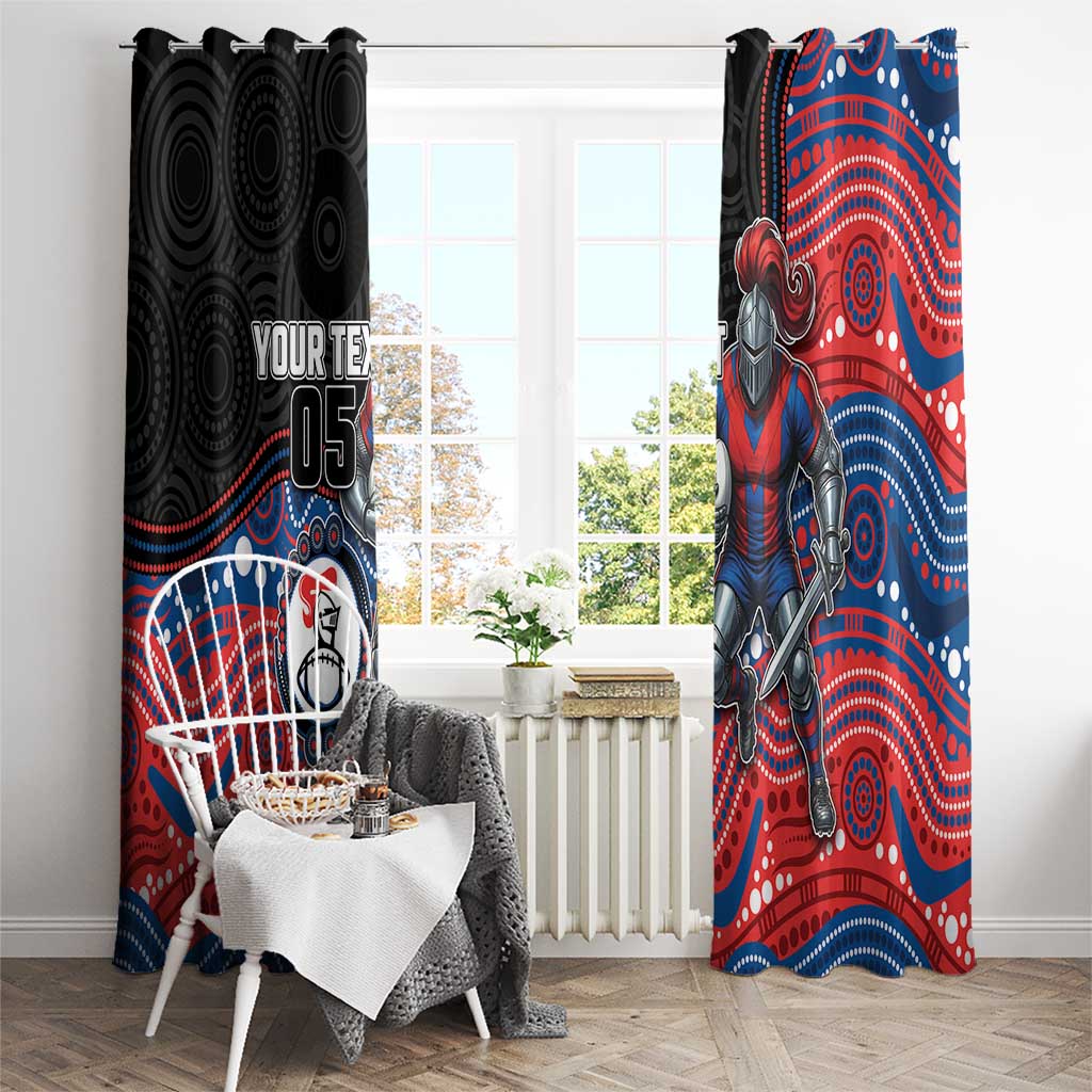 Custom Knights Window Curtain Warrior Mascot With Aboriginal Indigenous