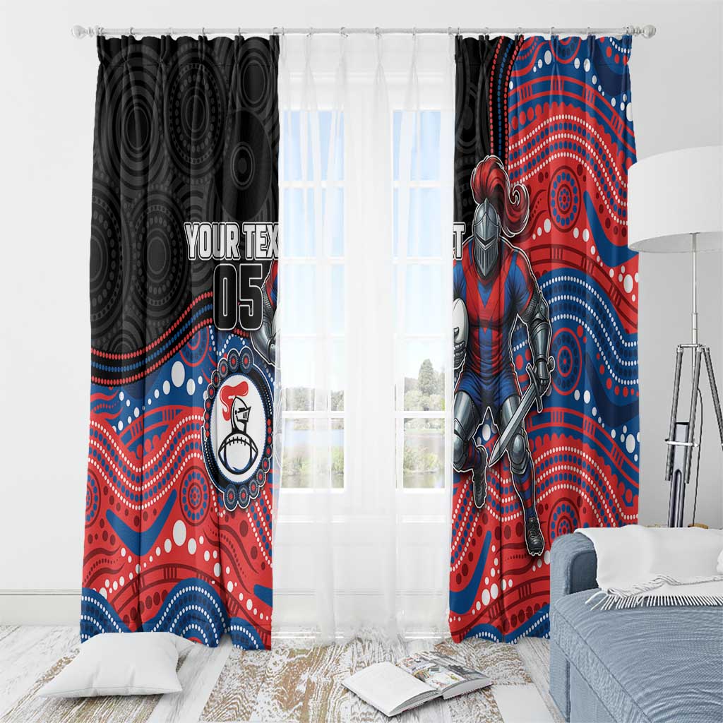 Custom Knights Window Curtain Warrior Mascot With Aboriginal Indigenous