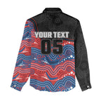 Custom Knights Women Casual Shirt Warrior Mascot With Aboriginal Indigenous