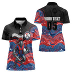 Custom Knights Women Polo Shirt Warrior Mascot With Aboriginal Indigenous