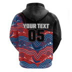 Custom Knights Zip Hoodie Warrior Mascot With Aboriginal Indigenous