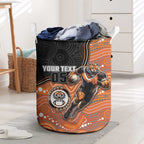 Custom Tigers Laundry Basket Warrior Mascot With Aboriginal Indigenous