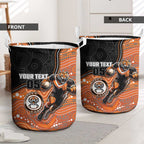 Custom Tigers Laundry Basket Warrior Mascot With Aboriginal Indigenous