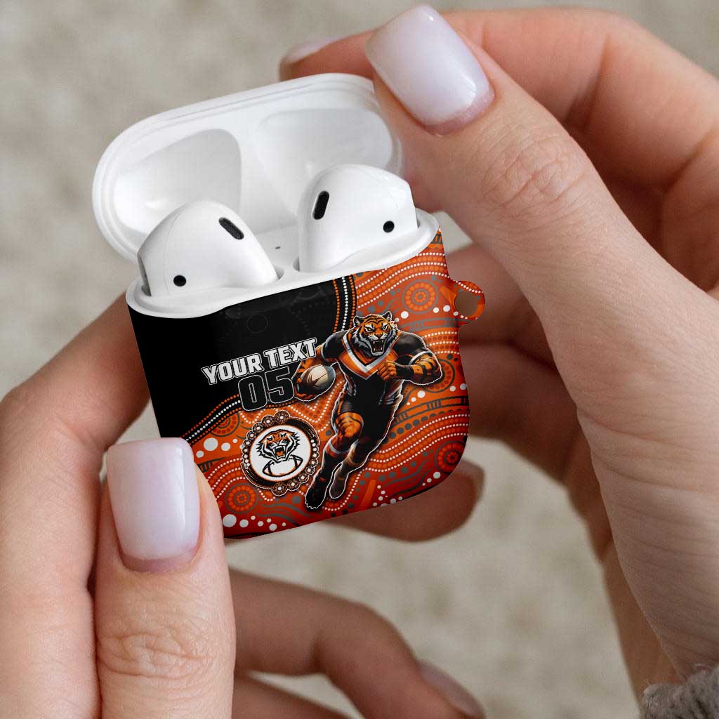 Custom Tigers AirPods Case Warrior Mascot With Aboriginal Indigenous