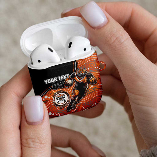 Custom Tigers AirPods Case Warrior Mascot With Aboriginal Indigenous