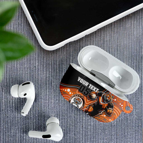 Custom Tigers AirPods Case Warrior Mascot With Aboriginal Indigenous