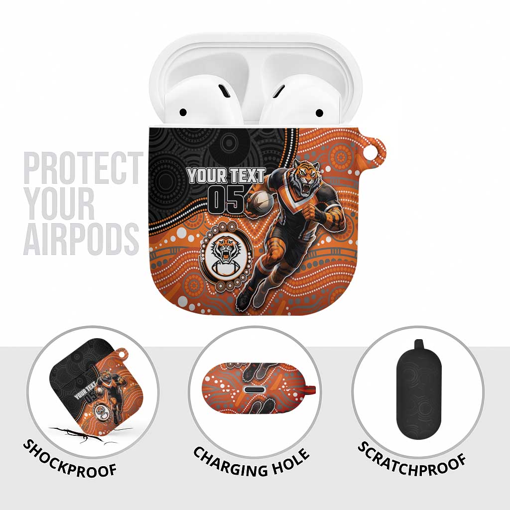 Custom Tigers AirPods Case Warrior Mascot With Aboriginal Indigenous