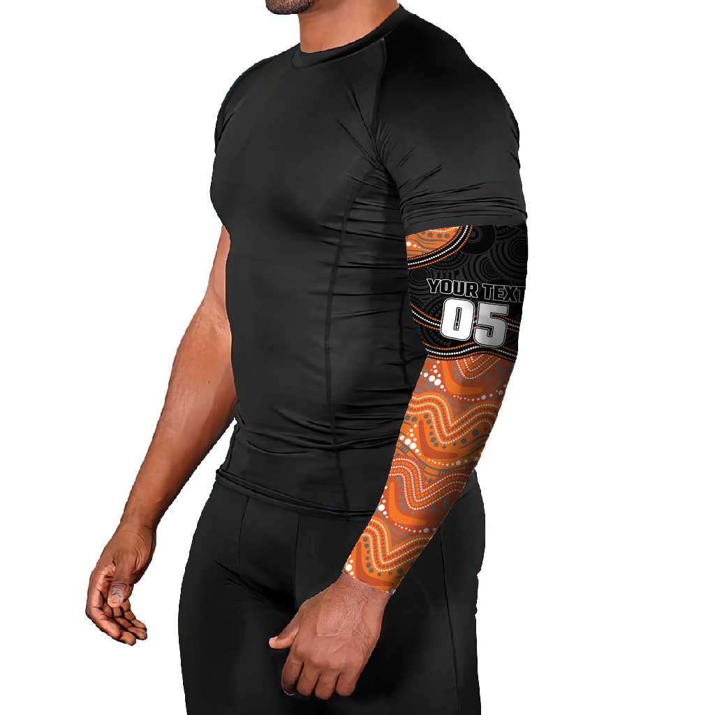Custom Tigers Arm Sleeves Warrior Mascot With Aboriginal Indigenous