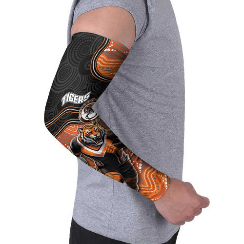 Custom Tigers Arm Sleeves Warrior Mascot With Aboriginal Indigenous