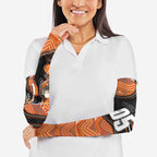 Custom Tigers Arm Sleeves Warrior Mascot With Aboriginal Indigenous