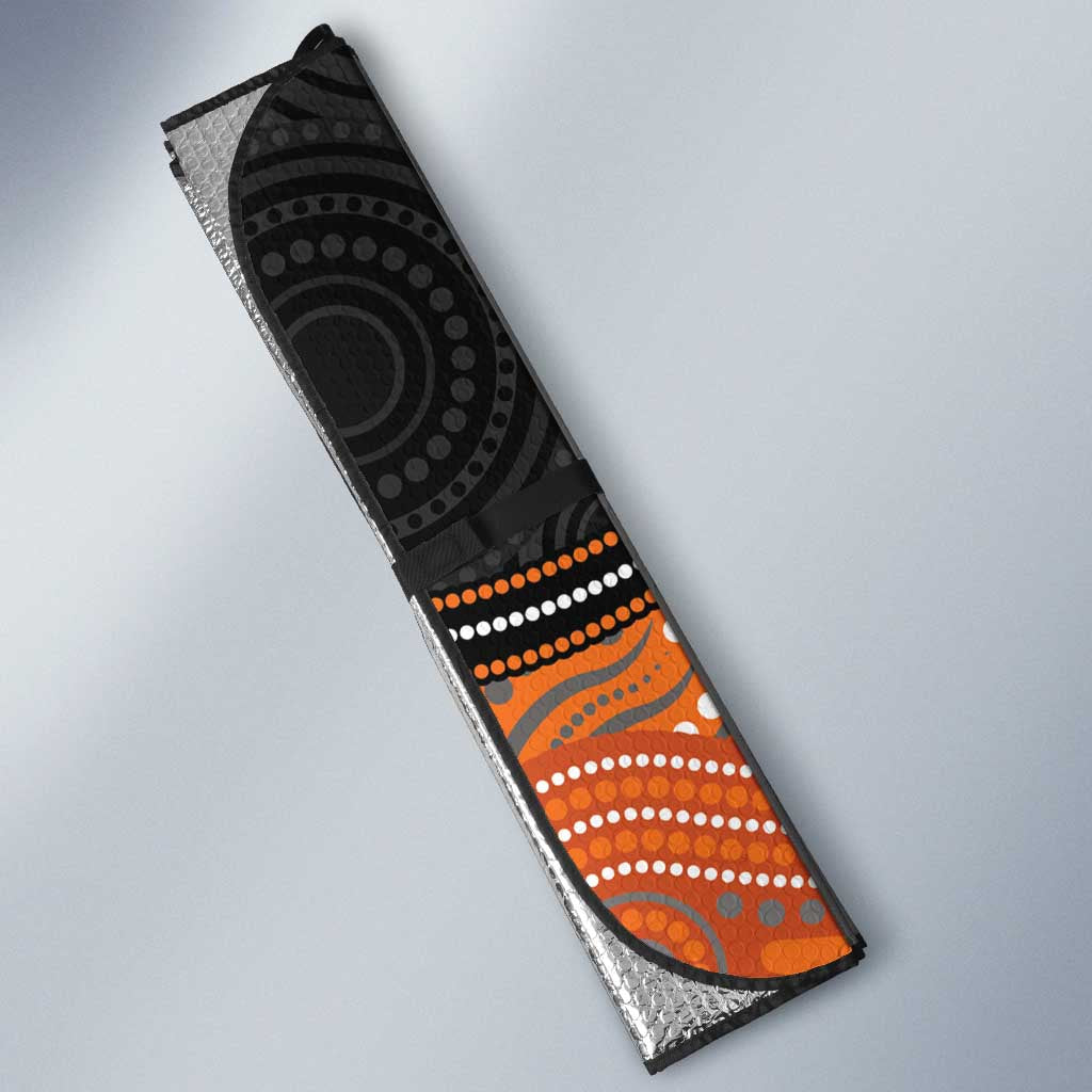 Custom Tigers Auto Sun Shade Warrior Mascot With Aboriginal Indigenous