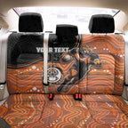 Custom Tigers Back Car Seat Cover Warrior Mascot With Aboriginal Indigenous