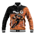 Custom Tigers Baseball Jacket Warrior Mascot With Aboriginal Indigenous