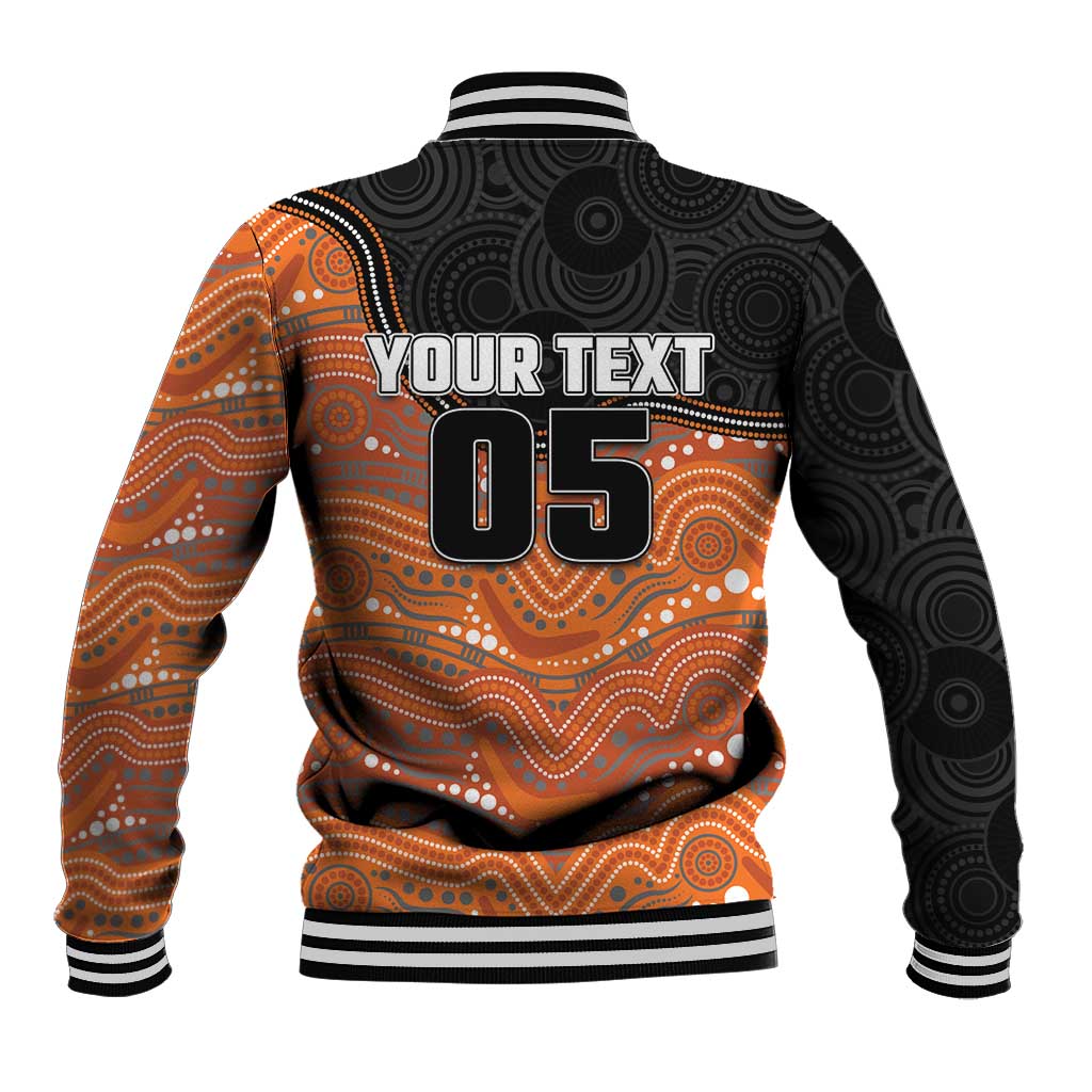 Custom Tigers Baseball Jacket Warrior Mascot With Aboriginal Indigenous