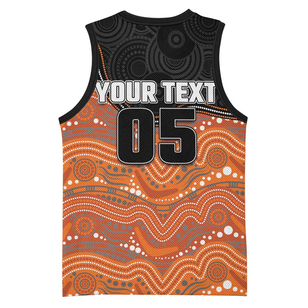 Custom Tigers Basketball Jersey Warrior Mascot With Aboriginal Indigenous
