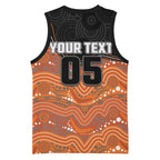 Custom Tigers Basketball Jersey Warrior Mascot With Aboriginal Indigenous