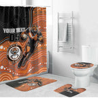 Custom Tigers Bathroom Set Warrior Mascot With Aboriginal Indigenous
