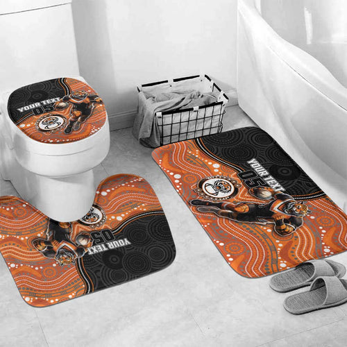 Custom Tigers Bathroom Set Warrior Mascot With Aboriginal Indigenous