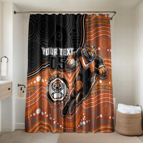 Custom Tigers Bathroom Set Warrior Mascot With Aboriginal Indigenous