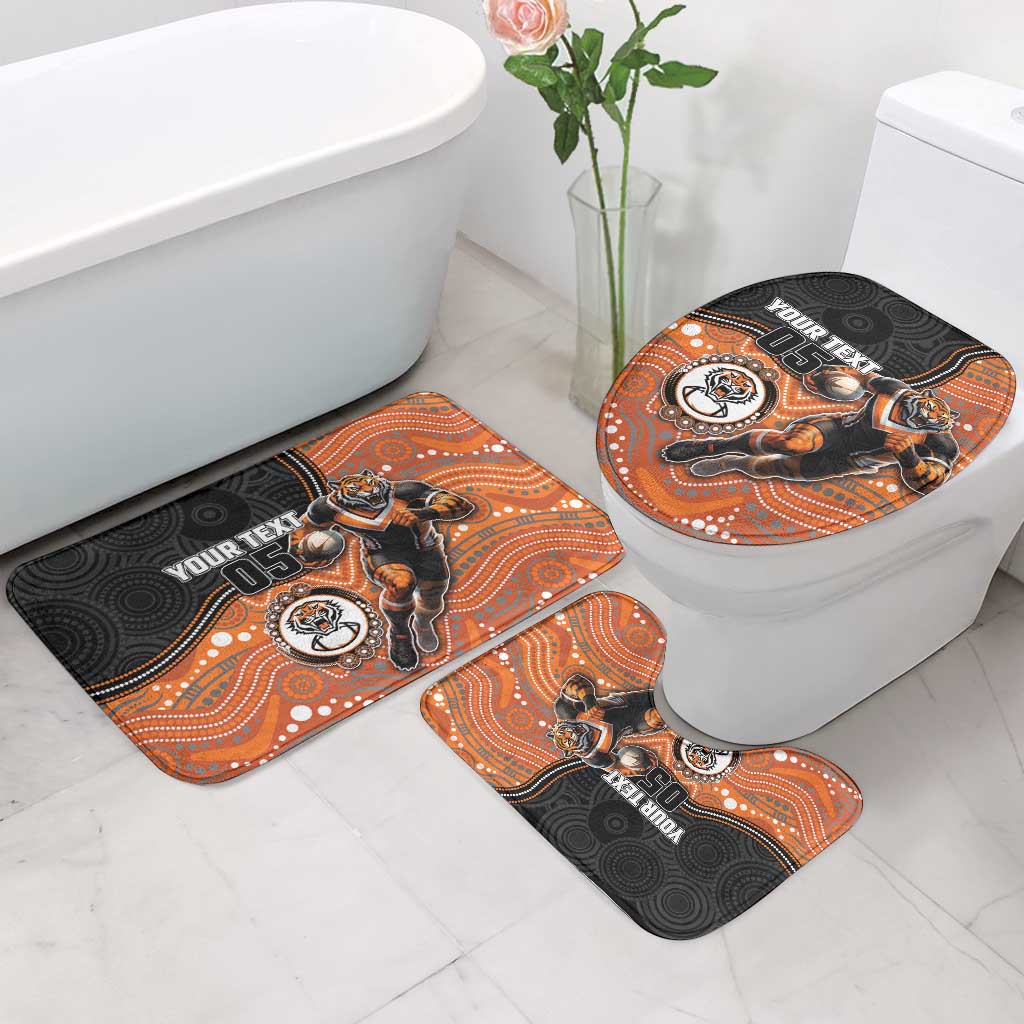 Custom Tigers Bathroom Set Warrior Mascot With Aboriginal Indigenous