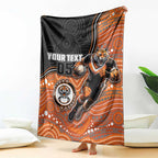 Custom Tigers Blanket Warrior Mascot With Aboriginal Indigenous