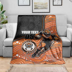 Custom Tigers Blanket Warrior Mascot With Aboriginal Indigenous