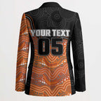 Custom Tigers Blazer Warrior Mascot With Aboriginal Indigenous