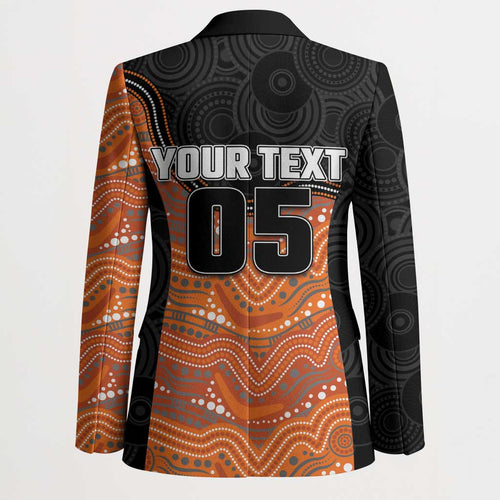 Custom Tigers Blazer Warrior Mascot With Aboriginal Indigenous