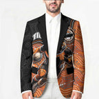 Custom Tigers Blazer Warrior Mascot With Aboriginal Indigenous