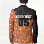 Custom Tigers Blazer Warrior Mascot With Aboriginal Indigenous