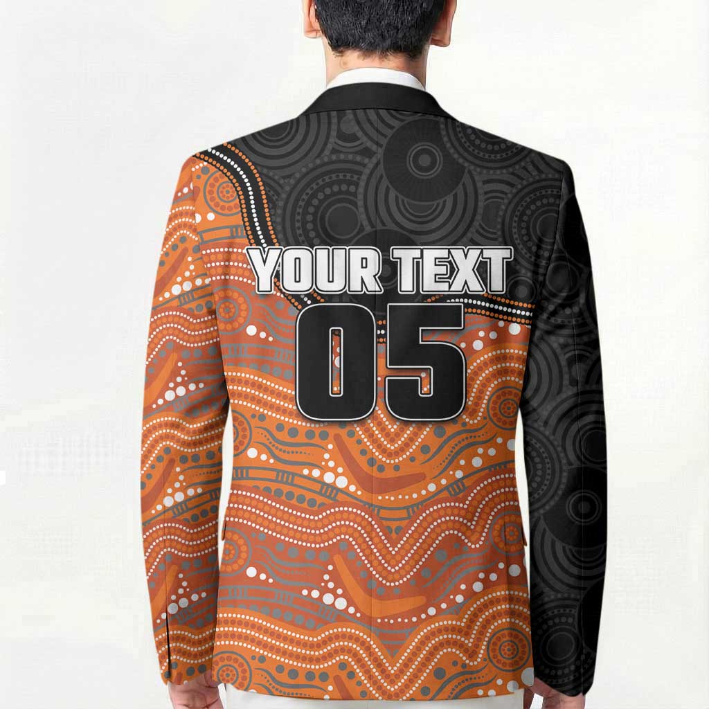 Custom Tigers Blazer Warrior Mascot With Aboriginal Indigenous