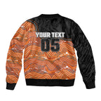 Custom Tigers Bomber Jacket Warrior Mascot With Aboriginal Indigenous