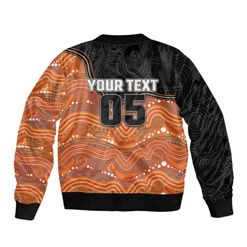 Custom Tigers Bomber Jacket Warrior Mascot With Aboriginal Indigenous