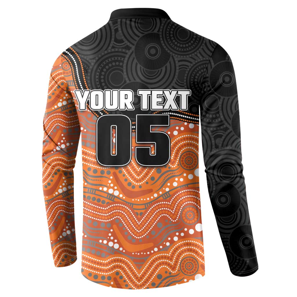 Custom Tigers Button Sweatshirt Warrior Mascot With Aboriginal Indigenous