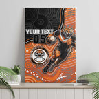 Custom Tigers Canvas Wall Art Warrior Mascot With Aboriginal Indigenous