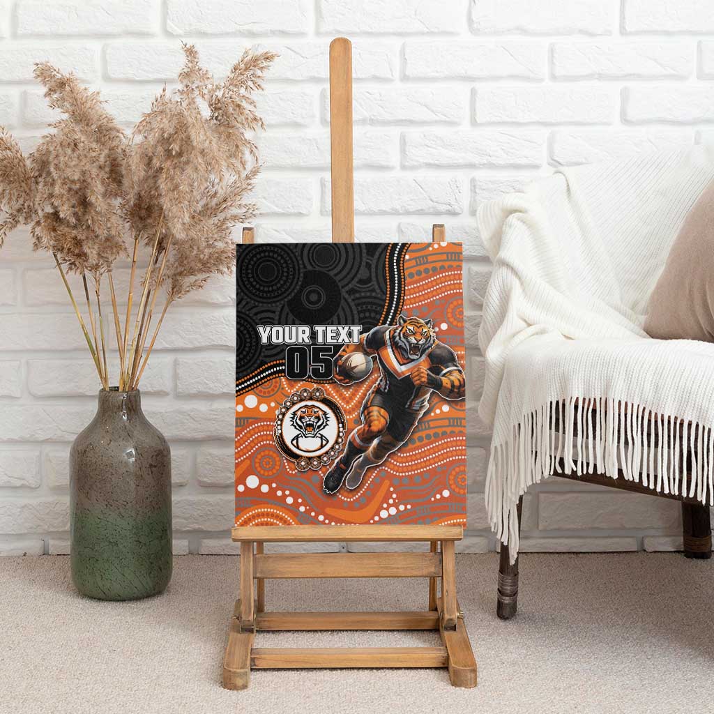 Custom Tigers Canvas Wall Art Warrior Mascot With Aboriginal Indigenous