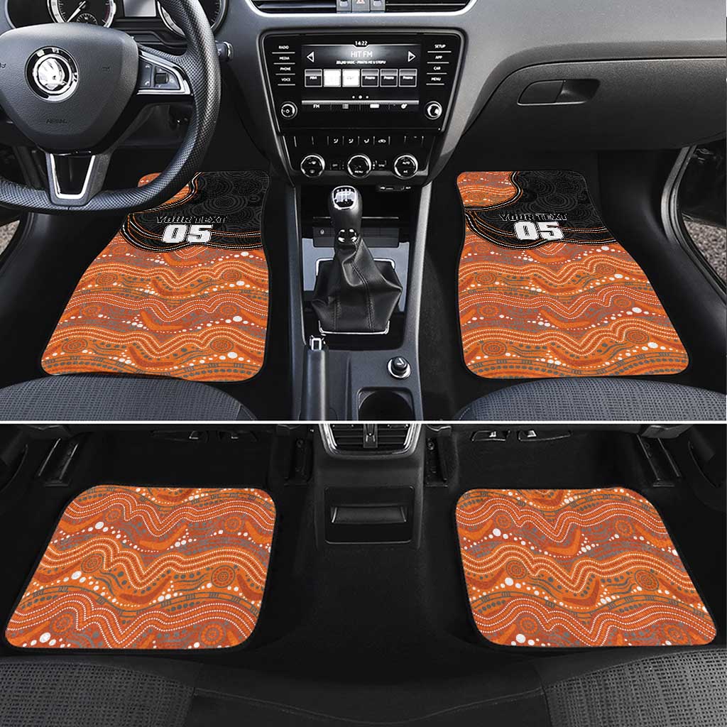 Custom Tigers Car Mats Warrior Mascot With Aboriginal Indigenous