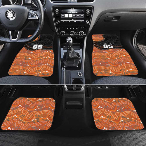 Custom Tigers Car Mats Warrior Mascot With Aboriginal Indigenous