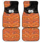 Custom Tigers Car Mats Warrior Mascot With Aboriginal Indigenous