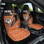 Custom Tigers Car Seat Cover Warrior Mascot With Aboriginal Indigenous