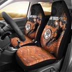 Custom Tigers Car Seat Cover Warrior Mascot With Aboriginal Indigenous