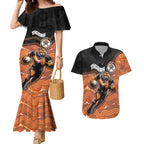 Custom Tigers Couples Matching Mermaid Dress and Hawaiian Shirt Warrior Mascot With Aboriginal Indigenous