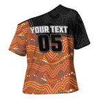 Custom Tigers Cross Shoulder Shirt Warrior Mascot With Aboriginal Indigenous