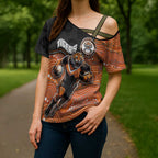 Custom Tigers Cross Shoulder Shirt Warrior Mascot With Aboriginal Indigenous