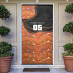 Custom Tigers Door Cover Warrior Mascot With Aboriginal Indigenous